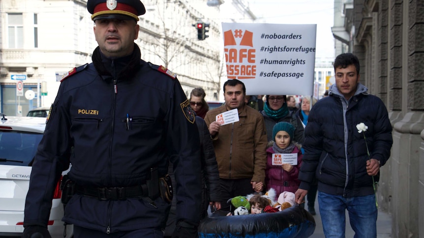 Demonstrators in Vienna