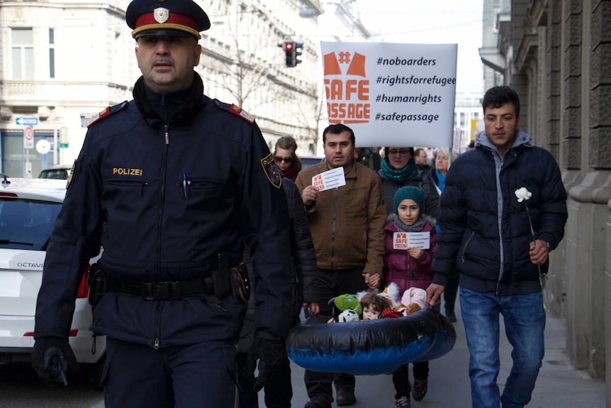 Demonstrators in Vienna