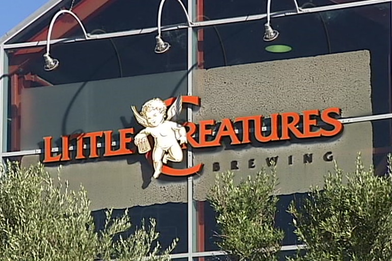 The Little Creatures logo on the company's microbrewery in Fremantle.