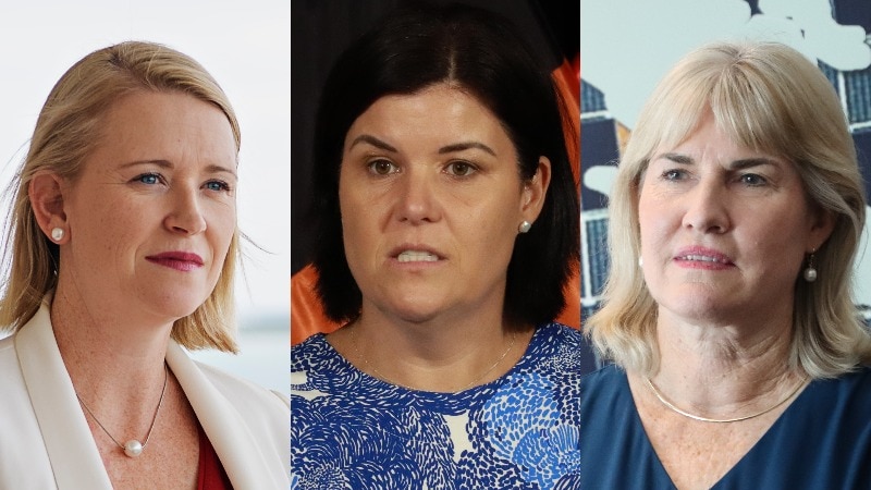 Composite picture of three female politicians