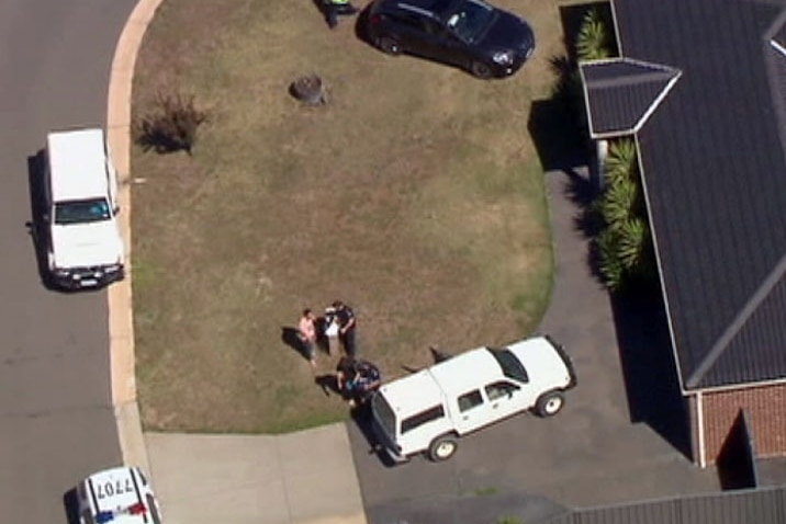 Aerial of Kyneton house where baby died in a vehicle