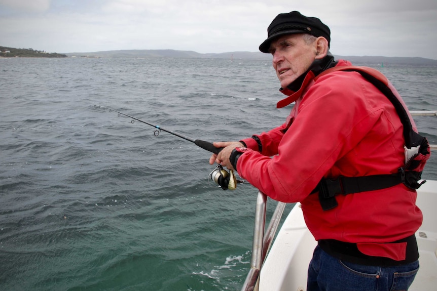 Commodore Chris Oldham on board the PRSC's Responder vessel