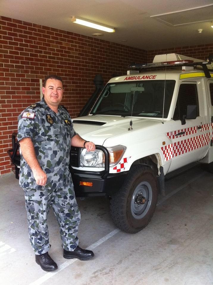 Former Navy medic Tristan Harris walks across Australia to raise funds for Legacy, 2017.