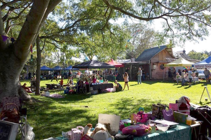 an outdoor market scene