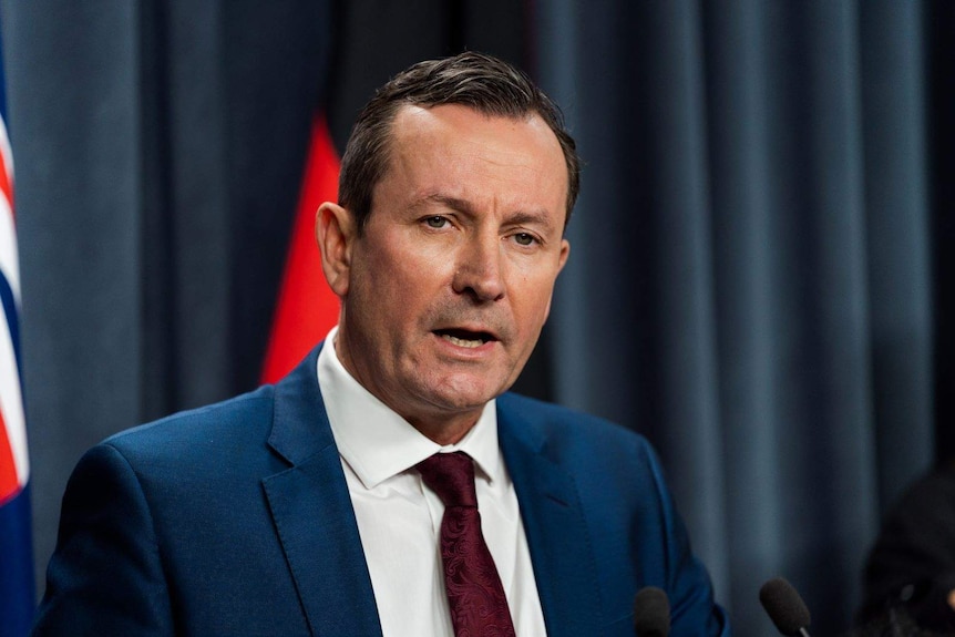 Mark McGowan speaking to the media.