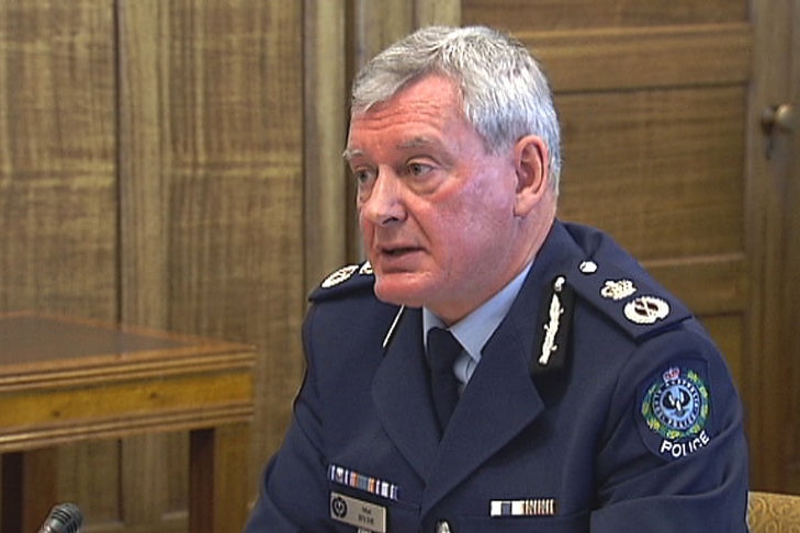 Malcolm Hyde during his time as South Australian police commissioner