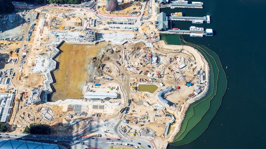 Elizabeth Quay under construction