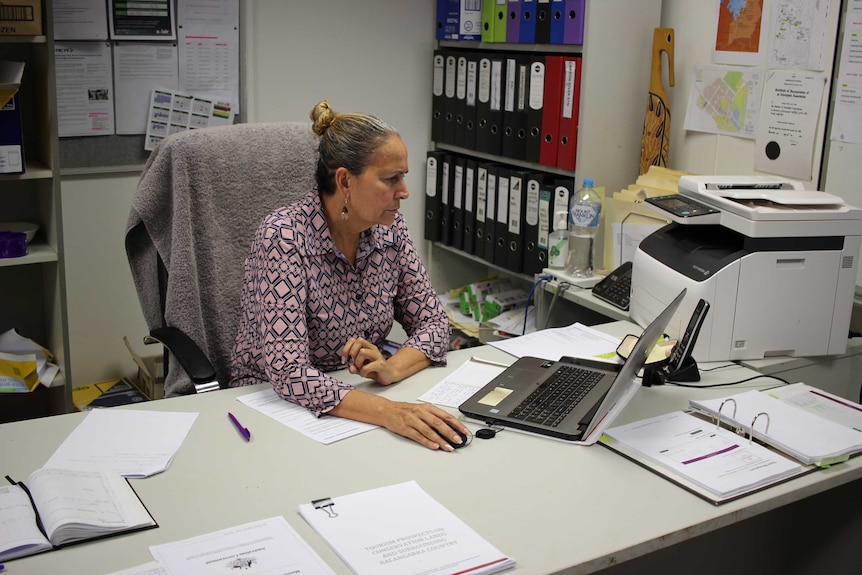 Kalumburu Aboriginal Corporation CEO Maria Lovison in her office.