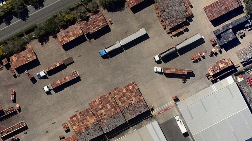 Rocklea dry: The Rocklea industrial estate from above.