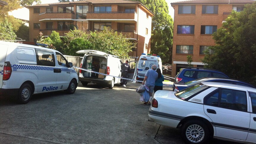 Police set up a second crime scene on Bligh Street in Wollongong.