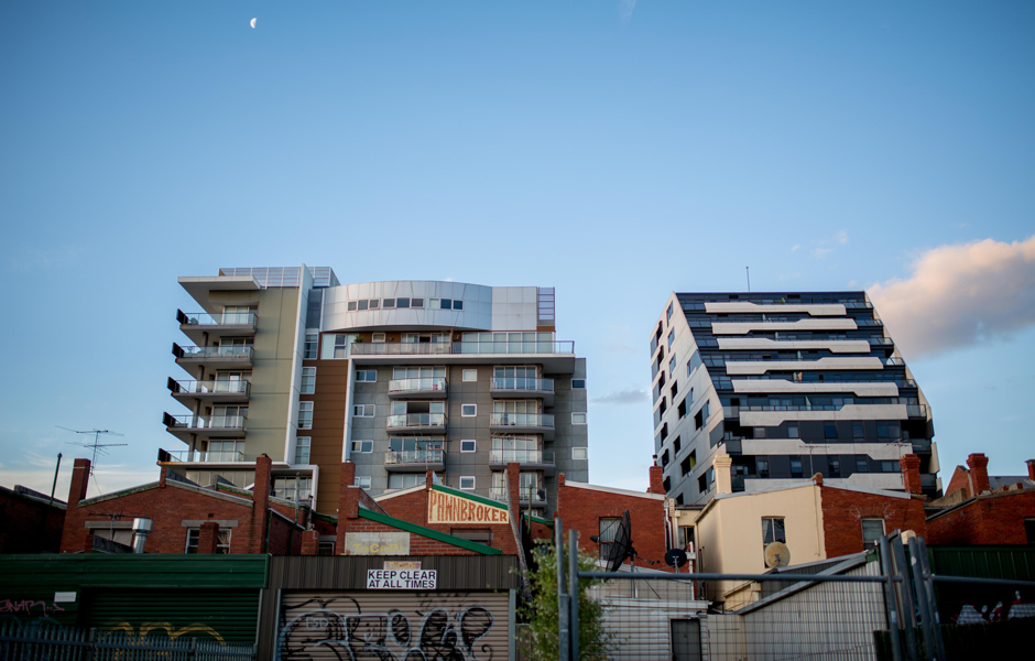 Two apartment blocks in Footscray.