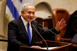 Benjamin Netanyahu speaks during swearing in ceremony in Knesset.