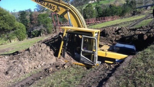 Excavator found buried 3m deep