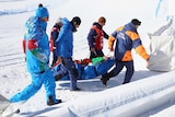 Marika Enne stretchered off slopestyle course