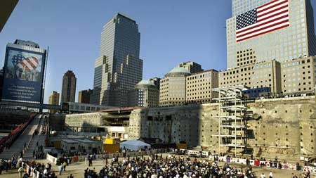 Mourners gather at Ground Zero