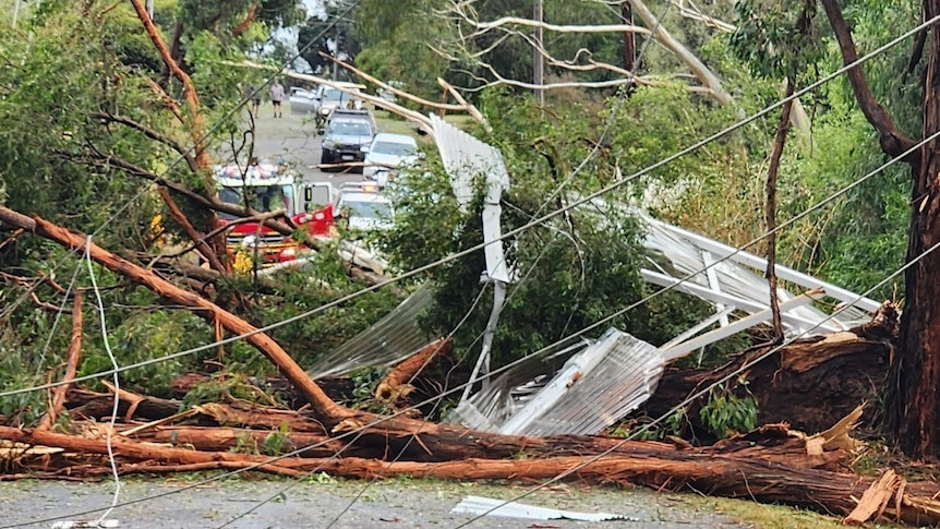 Les feux de brousse victoriens menacent les communautés des Grampians alors que les tempêtes frappent Melbourne