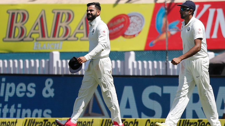 Virat Kolhi in pain after injuring shoulder against Australia