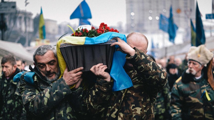 Maidan Square coffin bearers