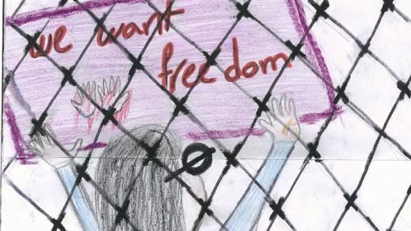 Christmas Island detention centre drawing