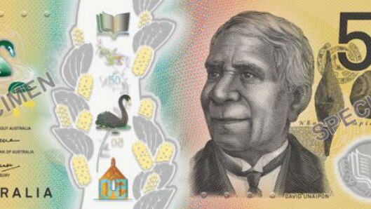 The new $50 note featuring David Unaipon, an inventor and Australia's first published Aboriginal author.