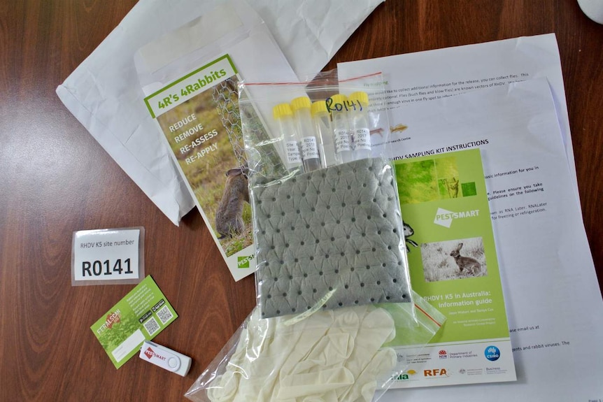 The K5 virus kits sent to farmers and other landholders.