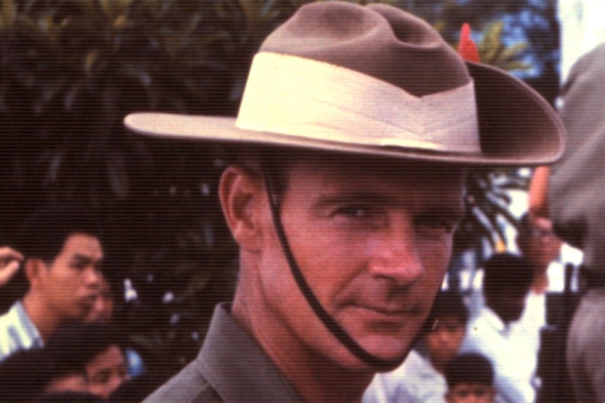 Ronald in uniform at ANZAC ceremonies 1969