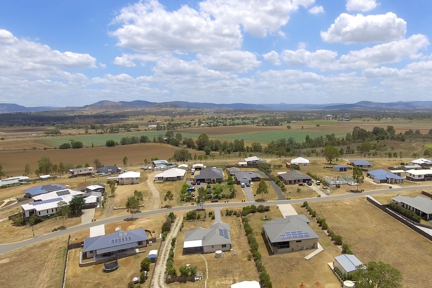 New homes built at Grantham in southern Queensland