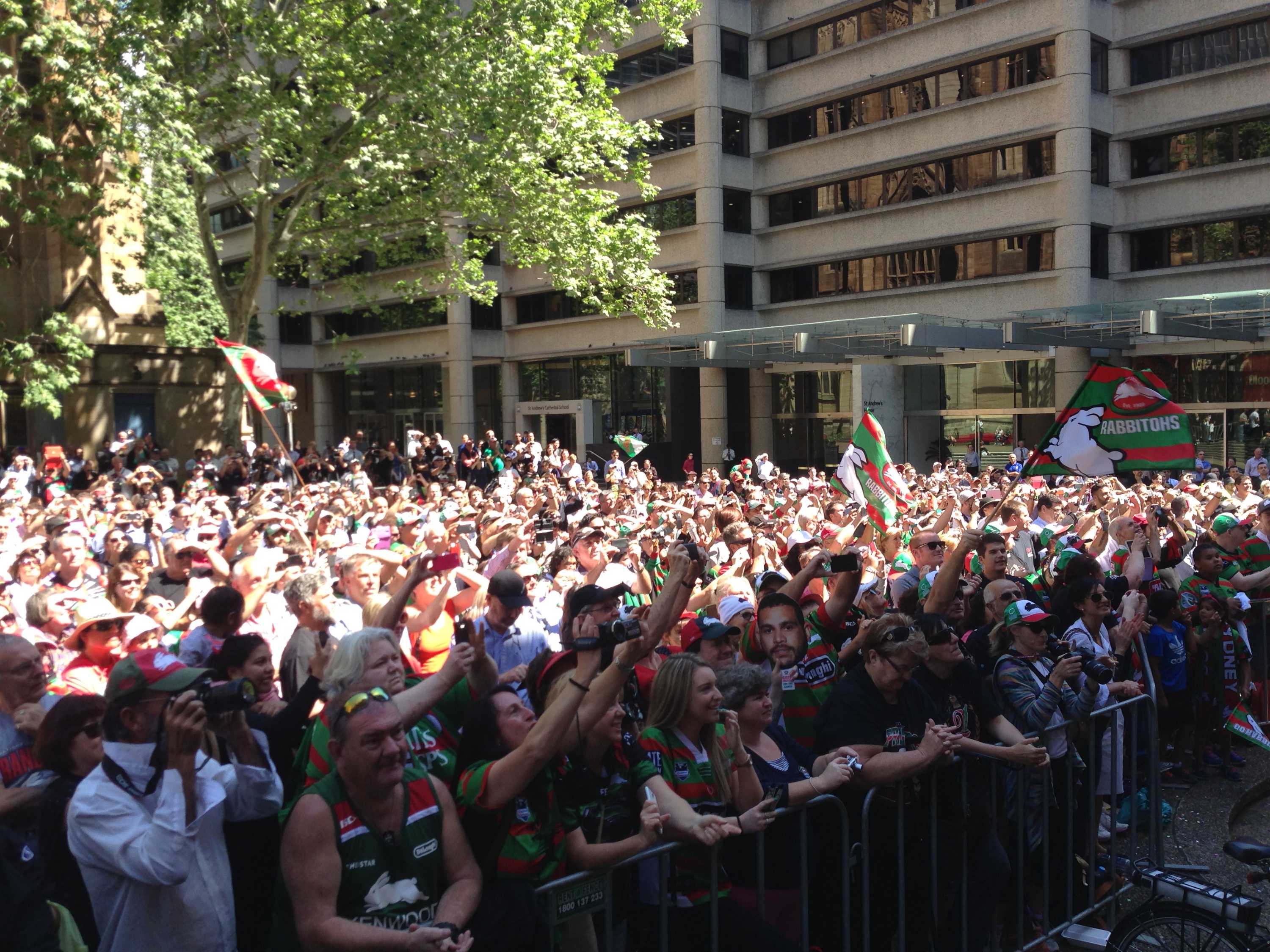 South Sydney Rabbitohs receive keys to the city as NRL premiership ...