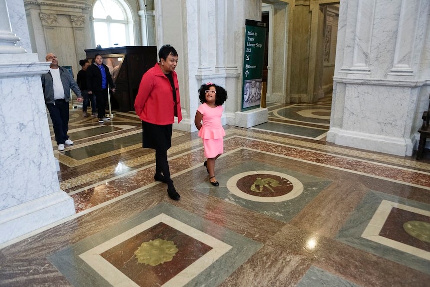 Daliyah Arana and Librarian of Congress Carla Hayden