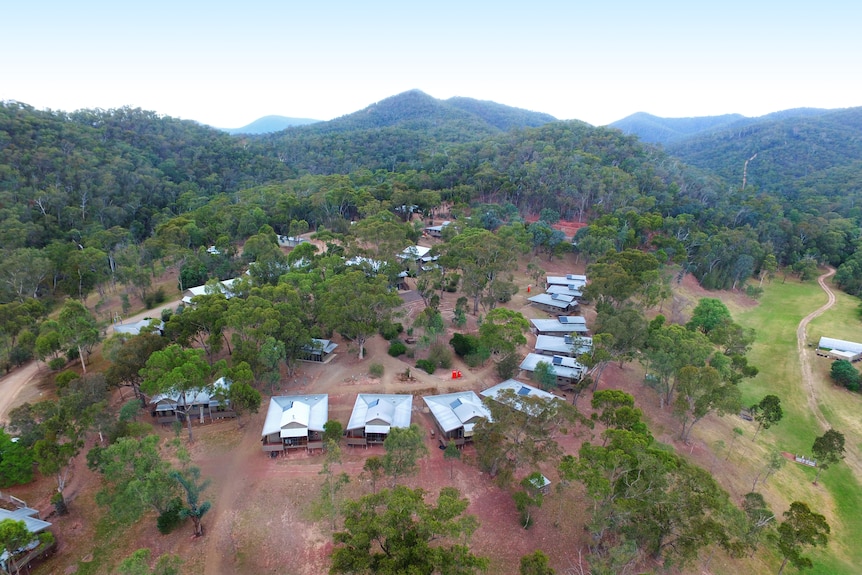 The Howqua campus of Lauriston Girls' School, seen from the air.