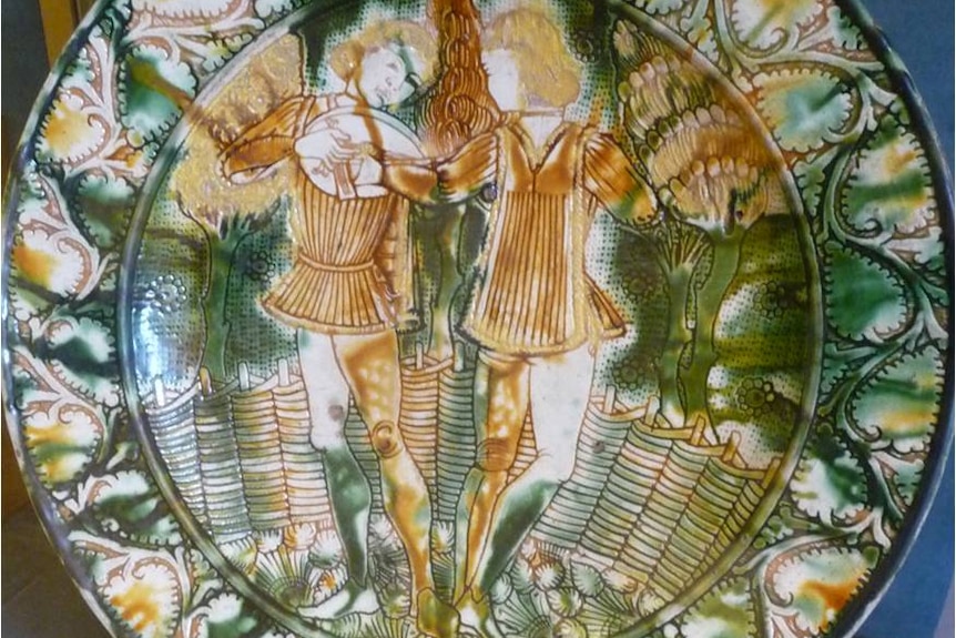 Majolica plate dated c 1480