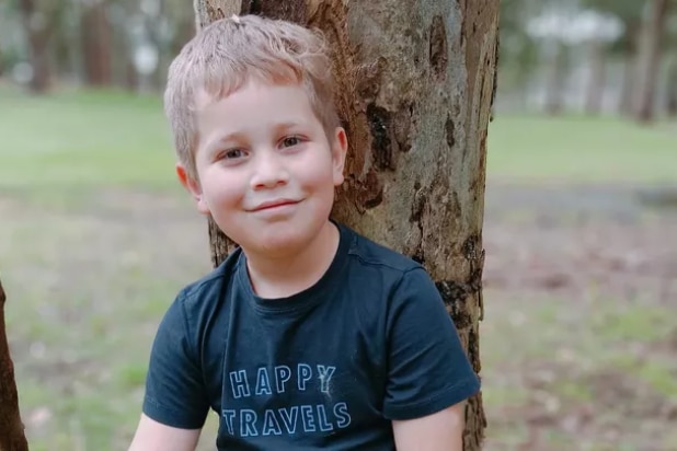 A boy smiling 