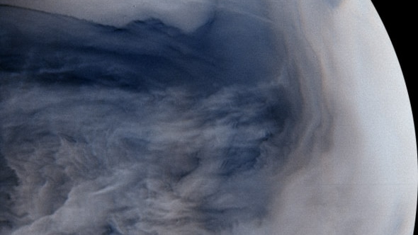 Clouds on Venus taken by the Japanese Akatsuki spacecraft.