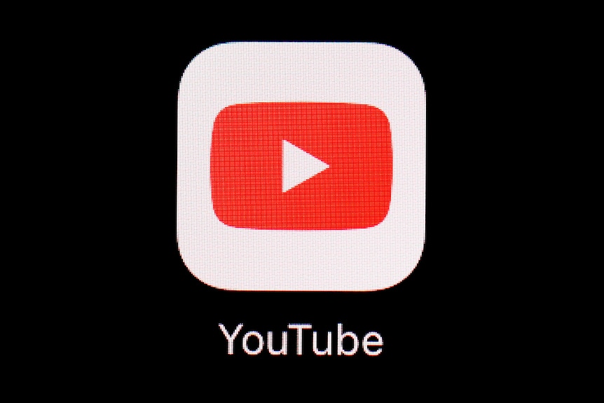  The YouTube app logo is seen on an iPad.