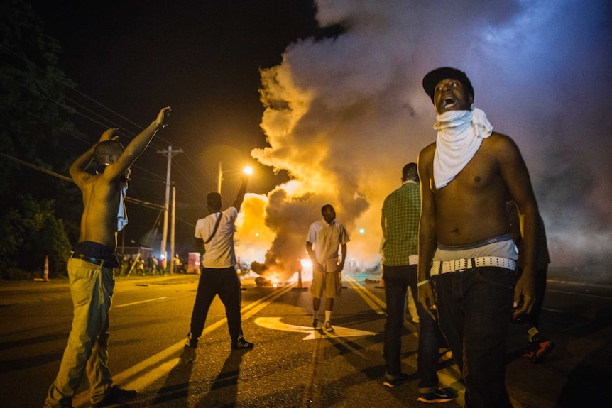 Demonstrators in Fergsuon