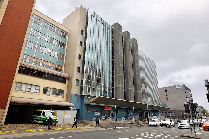 Argyle Street side of Hobart Private Hospital