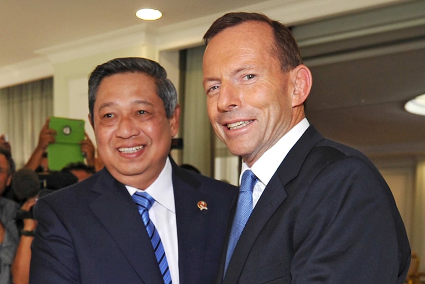 Tony Abbott with Susilo Bambang Yudhoyono