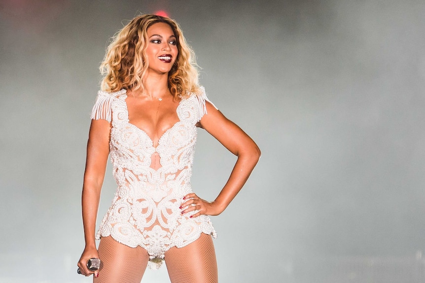 Singer Beyonce performs on stage during a concert in Rio de Janeiro, Brazil.