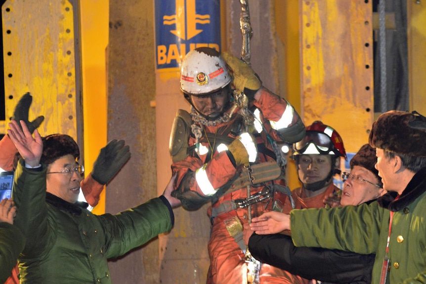 The four men were among 29 trapped when the mine collapsed on December 25.