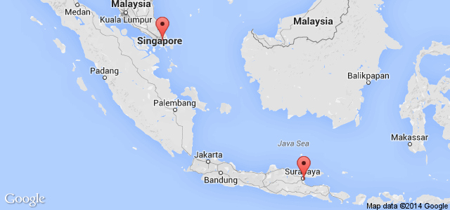 AirAsia flight QZ 8501 route