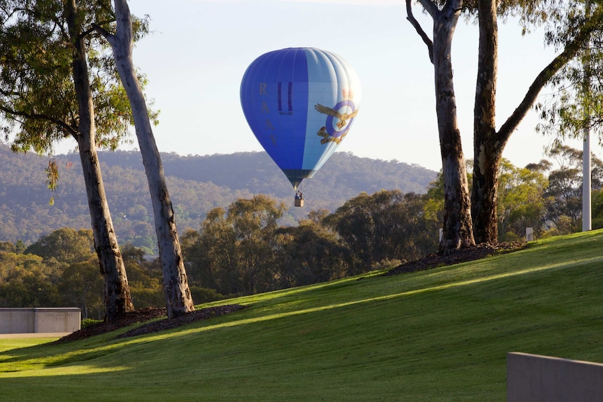 RAAF balloon flies low near Capital Hill