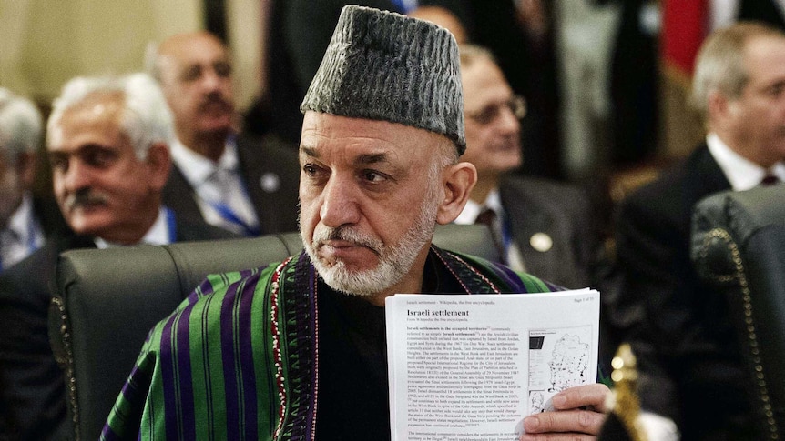 Generic pictures of Afghan president Hamid Karzai