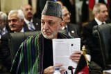 Generic pictures of Afghan president Hamid Karzai