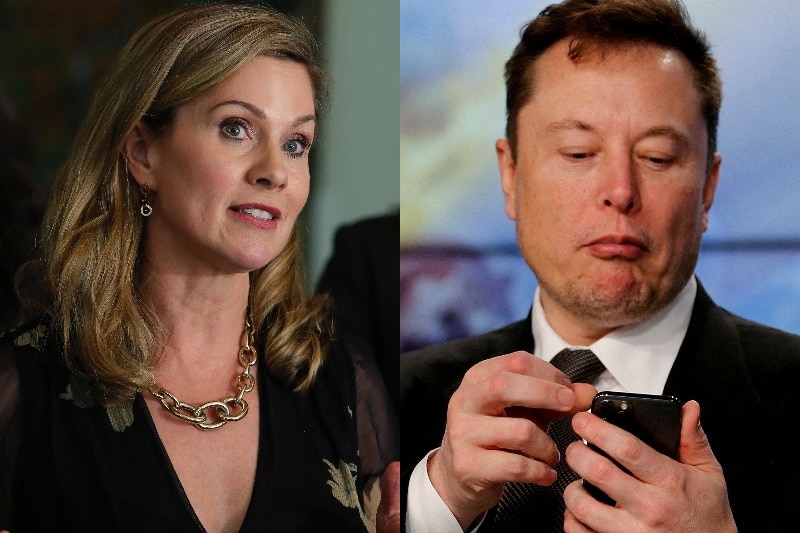 A composite of Australia's e-Safety commissioner Julie Inman-Grant and Twitter CEO Elon Musk