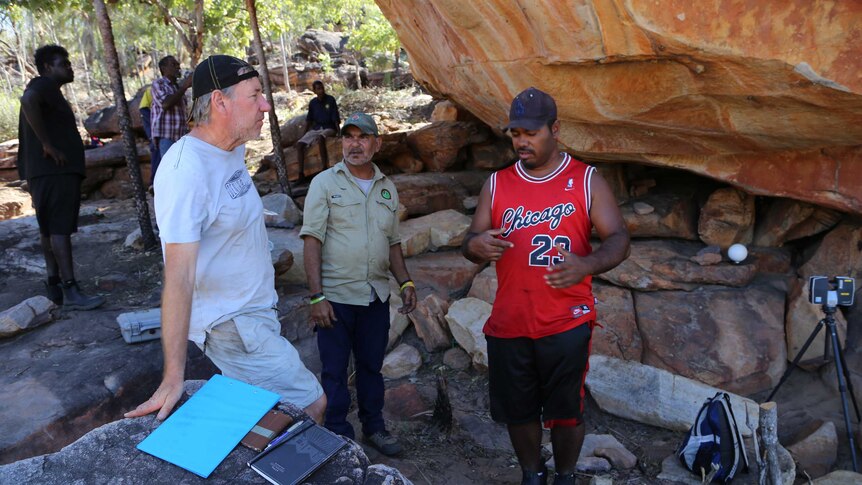 Kimberley Visions Archaeologist, Ranger and Indigenous consultant documenting artwork
