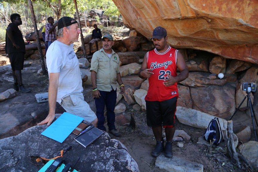 Kimberley Visions Archaeologist, Ranger and Indigenous consultant documenting artwork