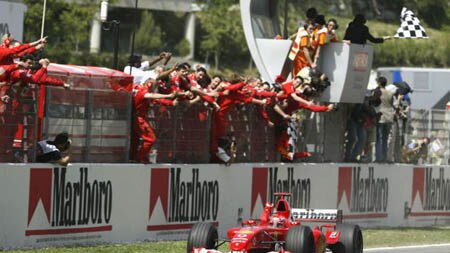 Schumacher wins in Spain