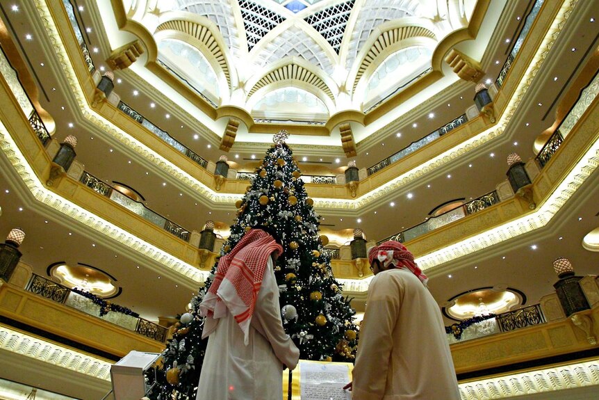 Christmas tree in Abu Dhabi's Emirates Palace
