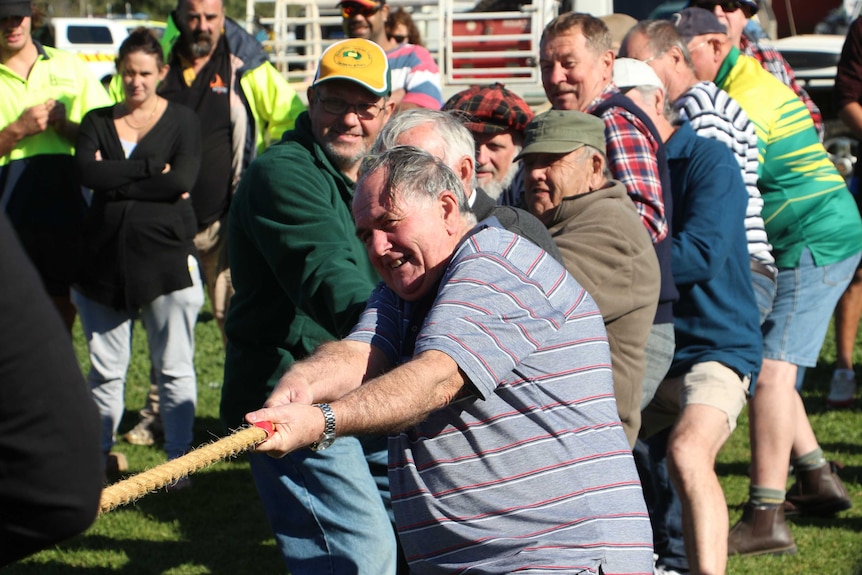 The tug of war at the Wilcannia 150th anniversary celebration.