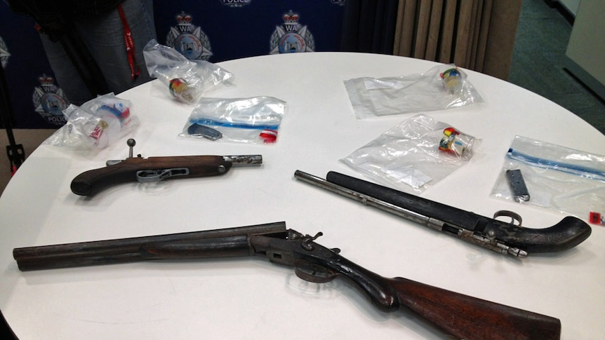 Guns seized in raid